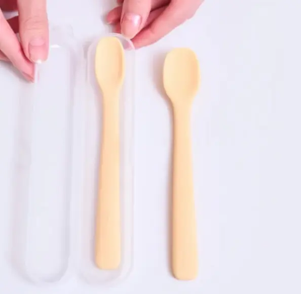 Bộ Muỗng Ăn Dặm Silicone Hai Giai Đoạn Standard145 Hàn Quốc Hai Giai Đoạn Cho Bé (Kèm Hộp Đựng)