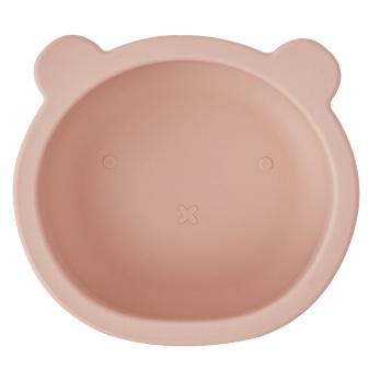 Bát Ăn Dặm Silicone Little Cloud Hình Gấu Dễ Thương Có Đế Hít Cho Bé Tập Ăn Dặm 240ml