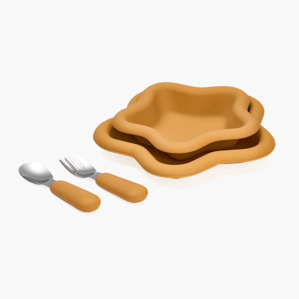 Bộ 3 Dụng Cụ Ăn Dặm Silicone Hình Ngôi Sao Standard145