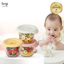 Firgi Korea 3-Piece Airtight Glass Food Storage Container Set with Measurement Marks