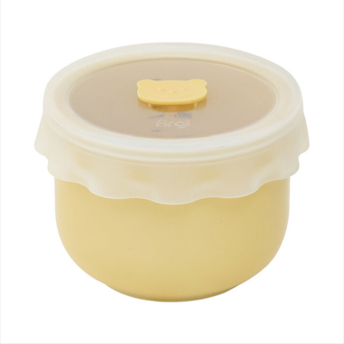 Firgi Korea Premium Chip-Resistant Ceramic Baby Food Jar with Silicone Lid 250ml