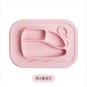 Firgi Korea Platinum Silicone Whale-Shaped Divided Suction Weaning Tray