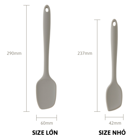 Thìa Phới Dẹt Spatula Silicone Platinum Nấu Ăn Dặm Cho Bé Firgi Hàn Quốc – Cây Vét, Trộn, Đảo Chịu Nhiệt