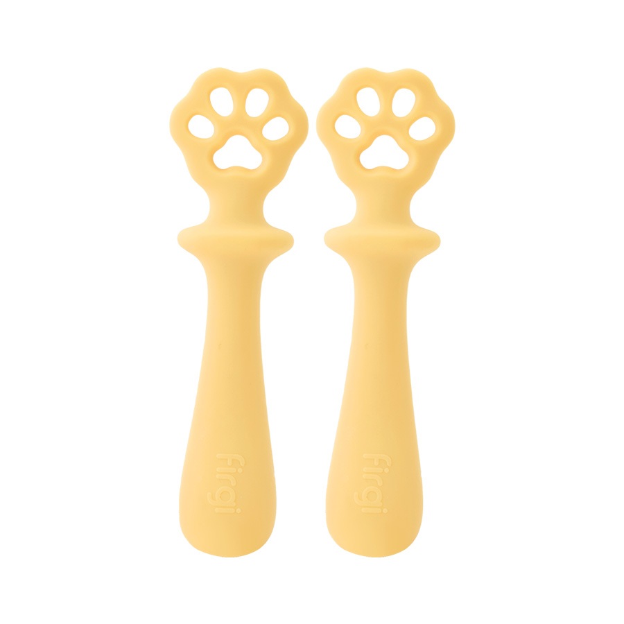 Thìa, muỗng ăn dặm silicone bạch kim hình mèo đầu tiên cho bé, Thìa training, nhập khẩu Hàn Quốc