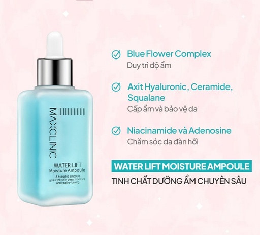 [P00000KK] Tinh Chất Dưỡng Ẩm Cấp Nước Maxclinic Water Lift Moisture Ampoule 100ml