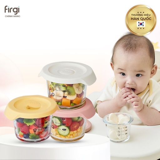 [SAFG66U0001] Firgi 코리아 밀폐 유리 보관용기 3개 세트 눈금 표시
