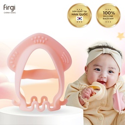 Gặm Nướu Platinum Silicone Firgi Hàn Quốc Hình Mực Không Chứa BPA, Giảm Ngứa Lợi (Kèm Hộp Đựng)