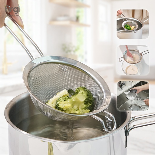 Firgi Stainless Steel 304 Baby Food Strainer Set 8cm & 12cm